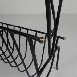 Vintage side table, magazine rack with Hemiksem tile, 1950s