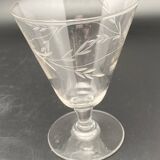 Verres à eau avec motif ciselés (épis de blé)