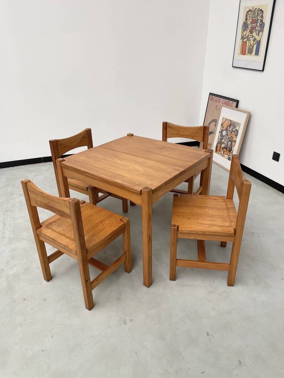 Table pin et chaises « hongisto » Ilmari Tapiovaara