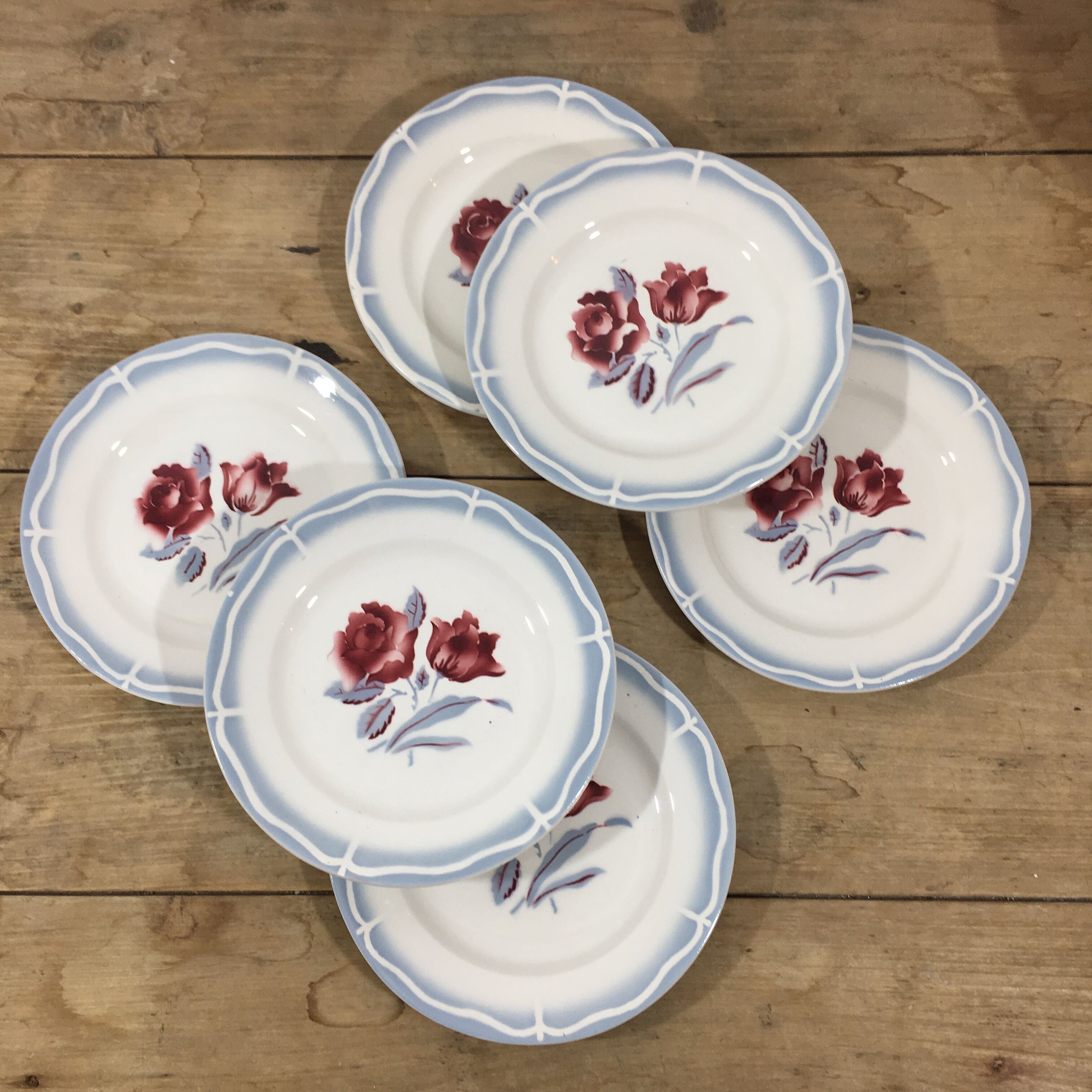 Lot de 6 assiettes à dessert Digoin