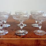 6 Baccarat crystal champagne glasses