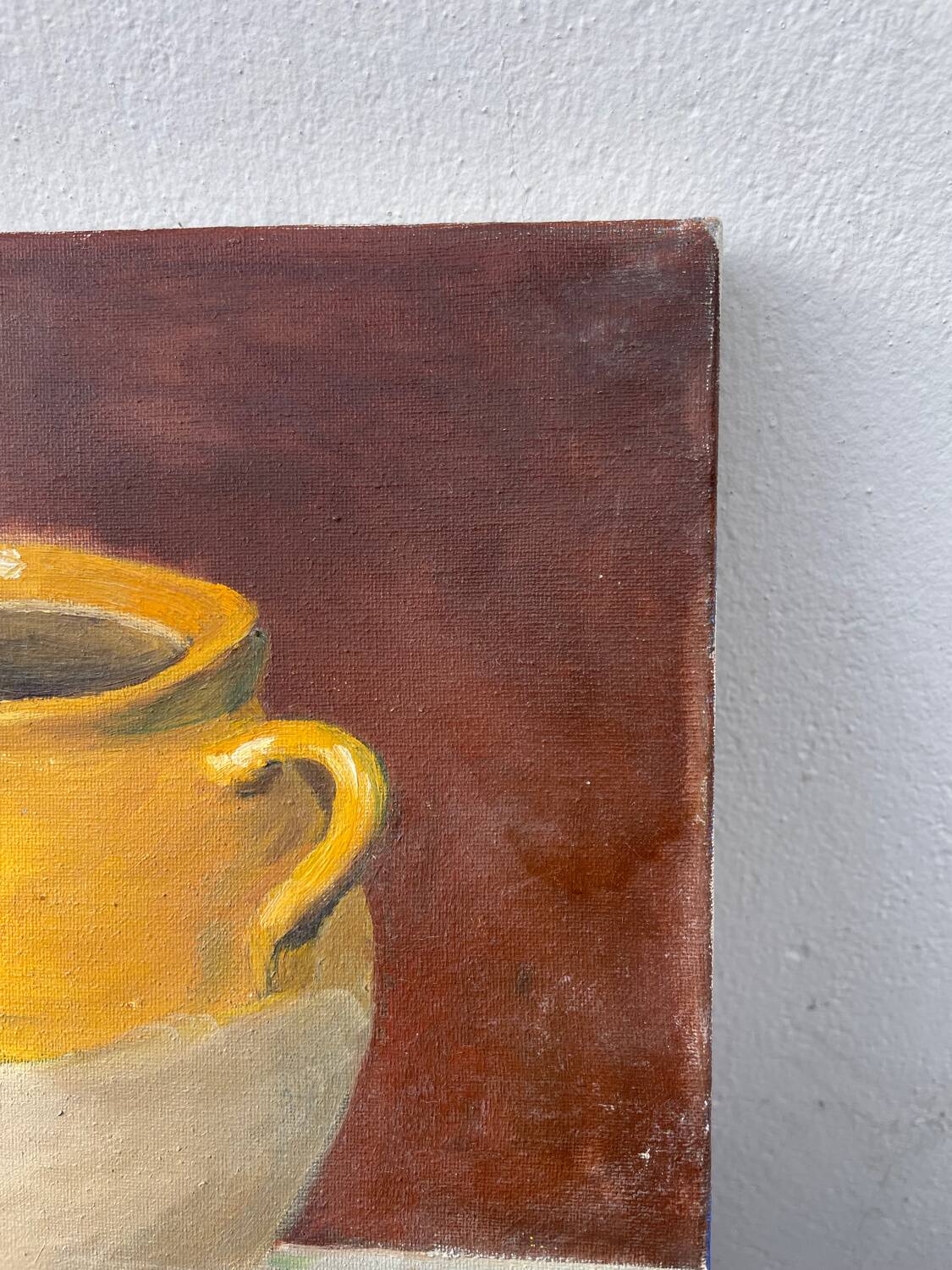 Still life oil on canvas with vegetables