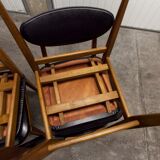 6 Teak chairs with oval back