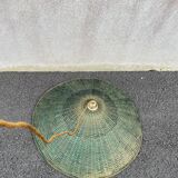 Suspension in green braided rattan