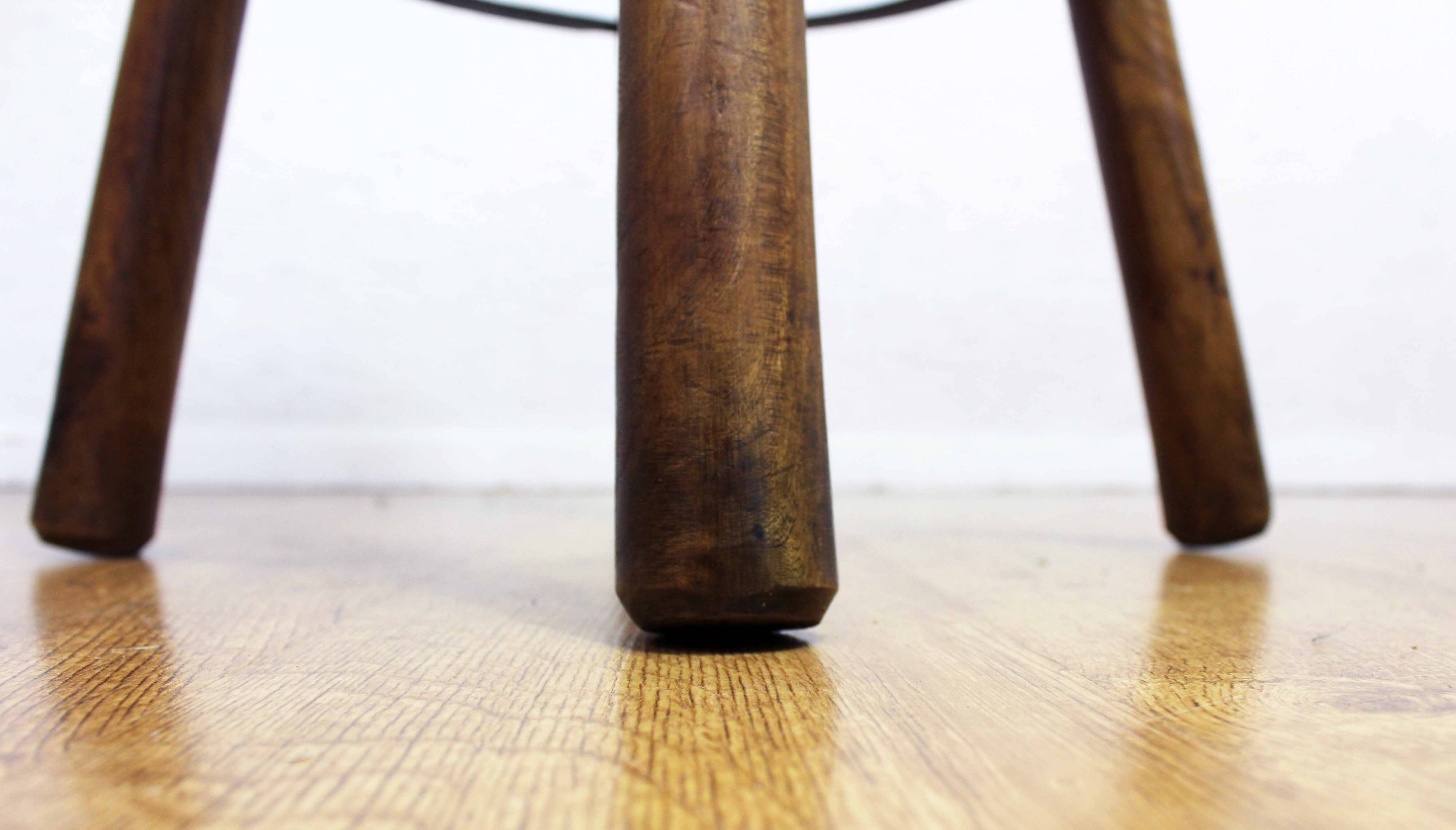 High stool in solid wood