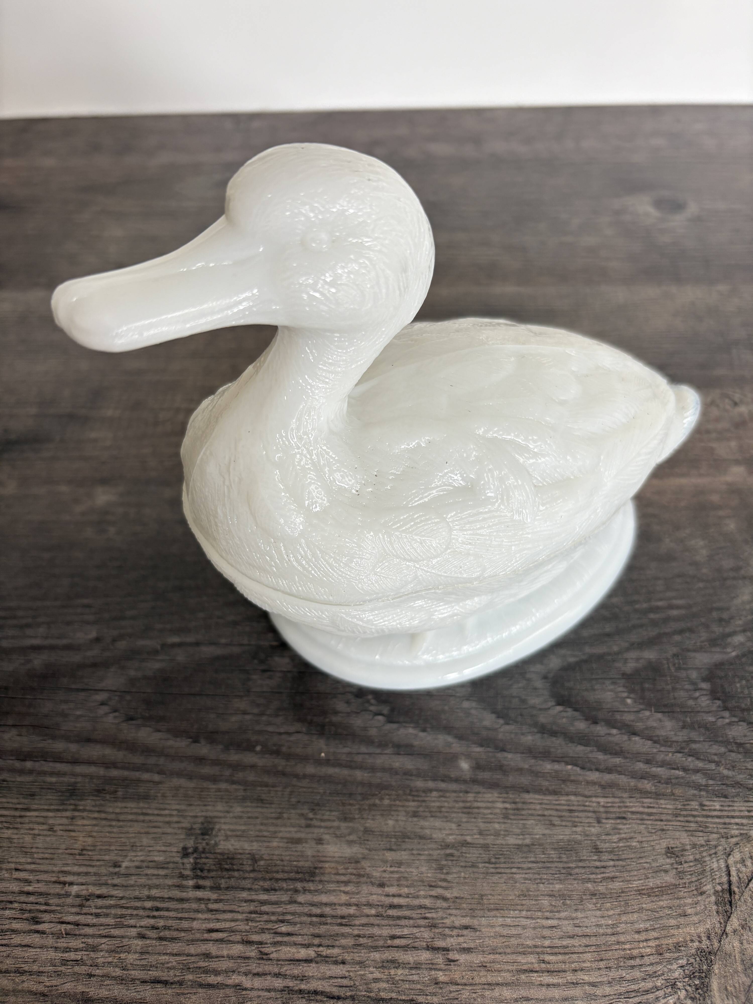 Antique white opaline candy box