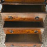 Sloped walnut secretary from the 20th century.