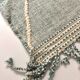 Moroccan Berber carpet Kilim Zanafi water green and ecru 2.7x1.57m