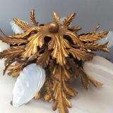 Gold metal leaf ceiling, 60s