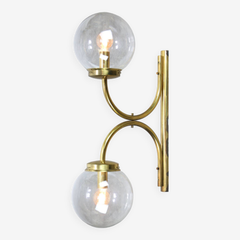 Large Italian Mid-century Brass Wall or Ceiling Lamp, 60s