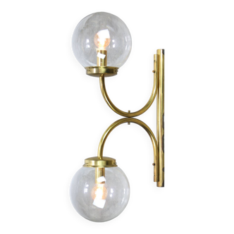 Large Italian Mid-century Brass Wall or Ceiling Lamp, 60s