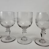 6 water glasses Cristallerie de Portieux XIXeme