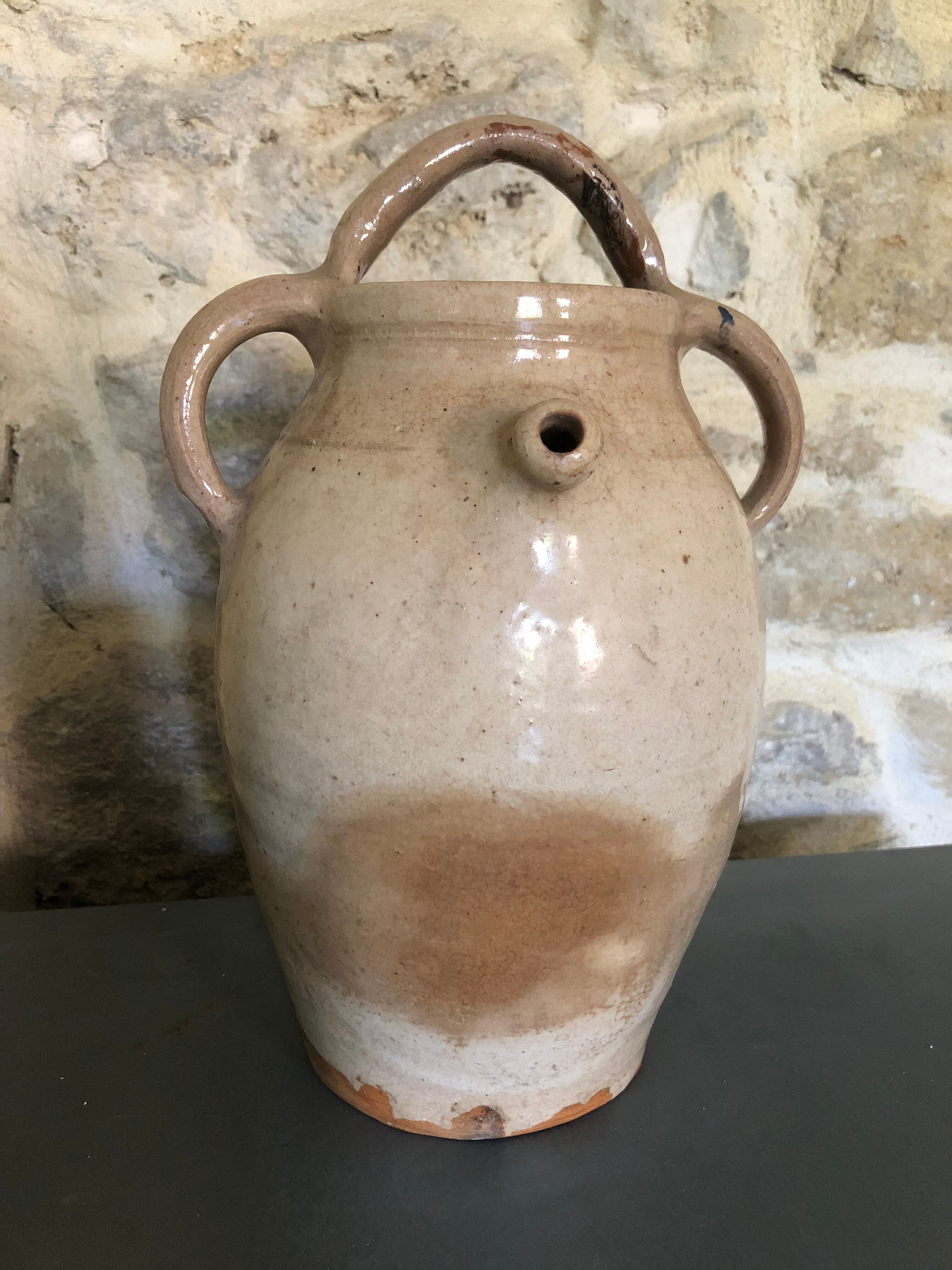 Three-handle sandstone jar