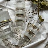 1950 liqueur service in sandblasted granite glass