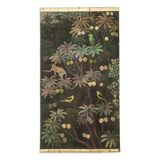 Painted canvas depicting animals on an exotic background. Contemporary.