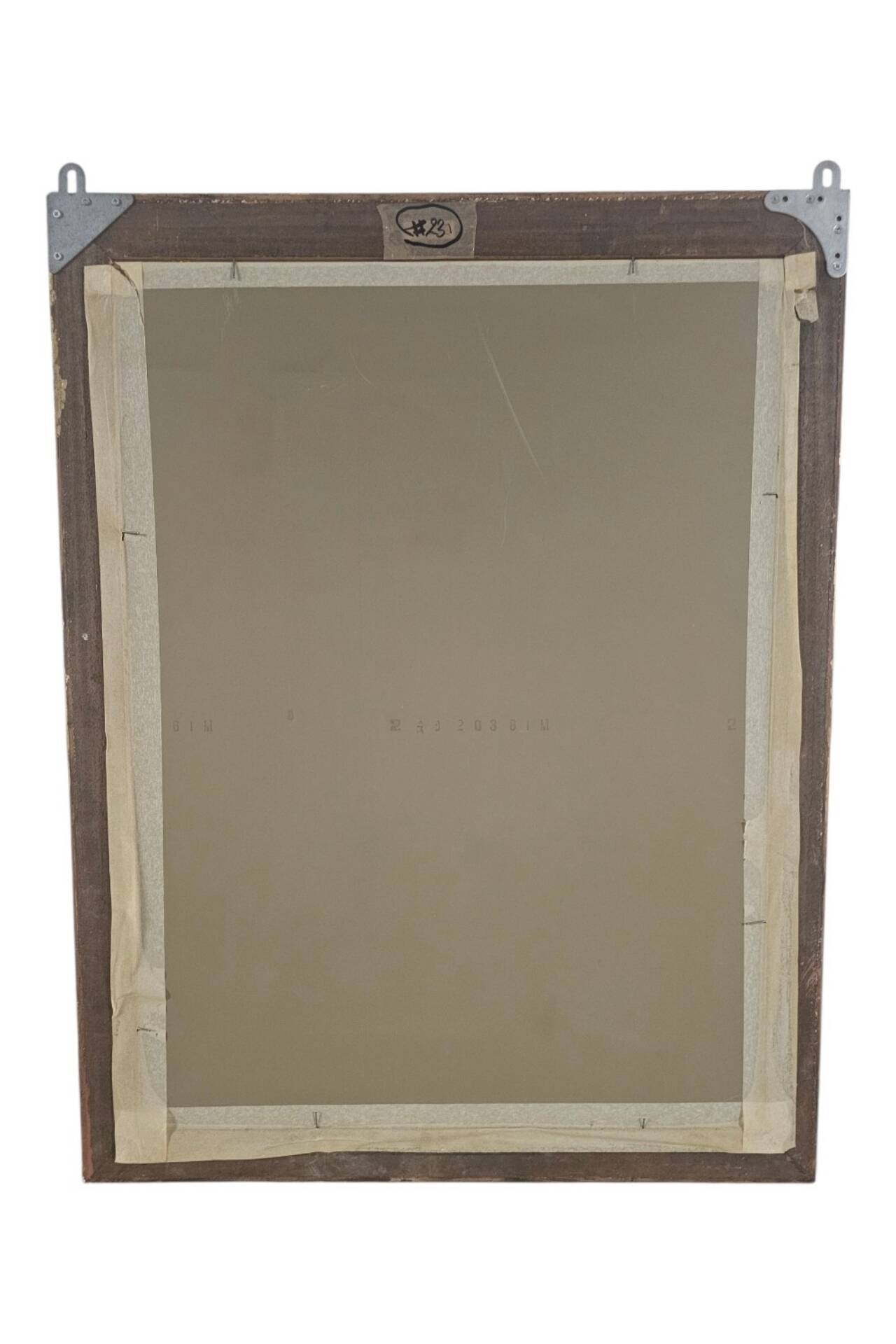 Miroir ancien XIXe siècle — Style Transition — 93x72cm — Glace mercure
