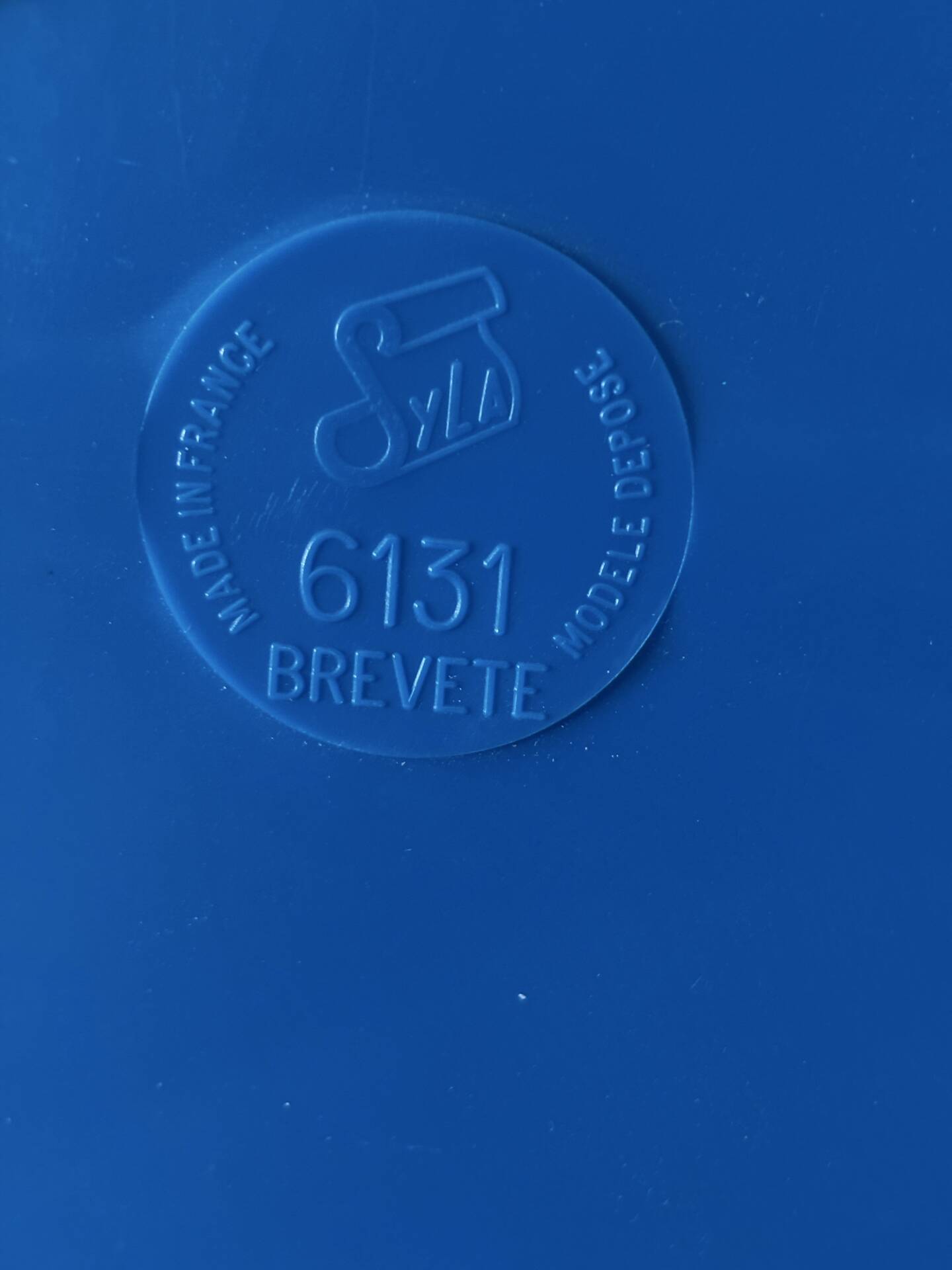 Miroir syla vintage bleu années 70 space age