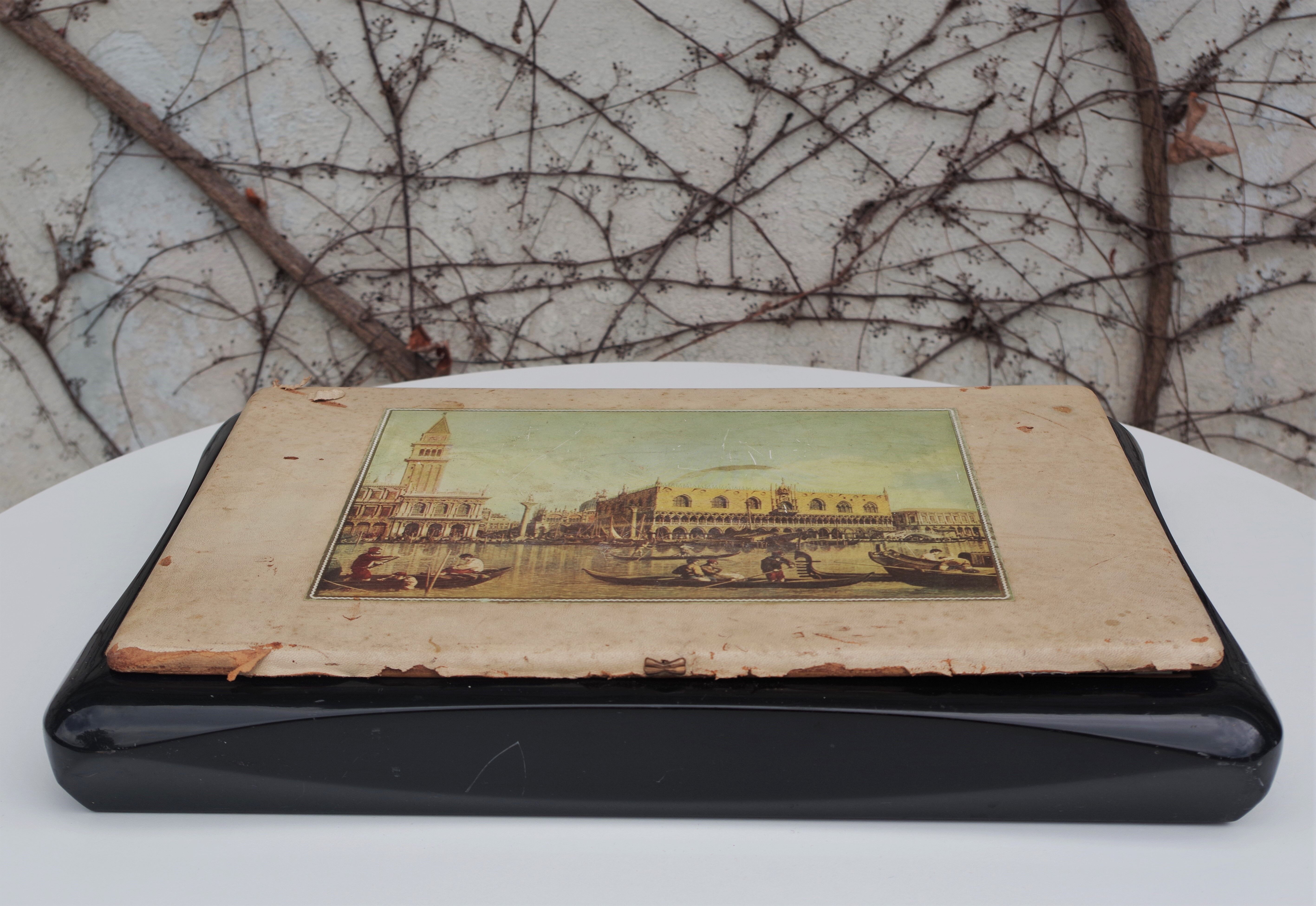 Boîte de Jeu avec Roulette Représentant la Ville de Venise, 1960s