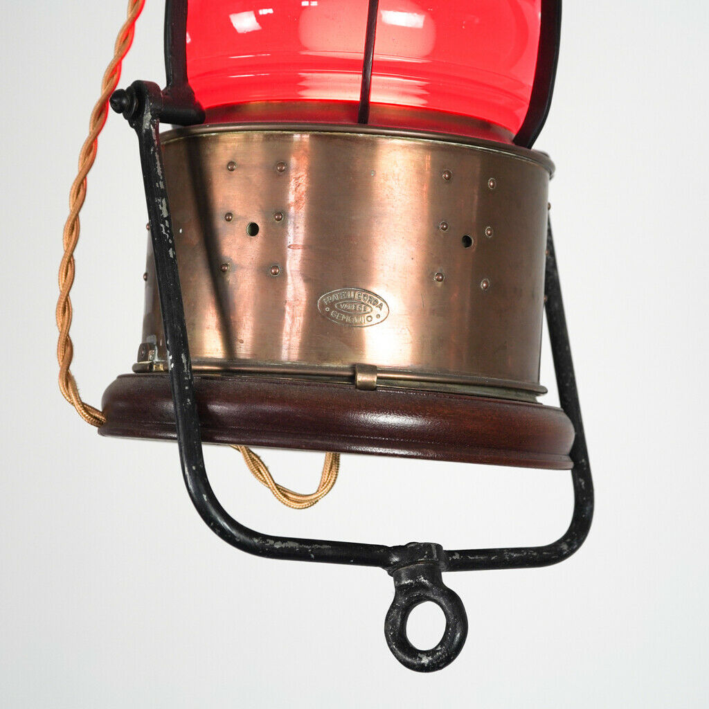 Lantern signal signer old brass '800 original naval