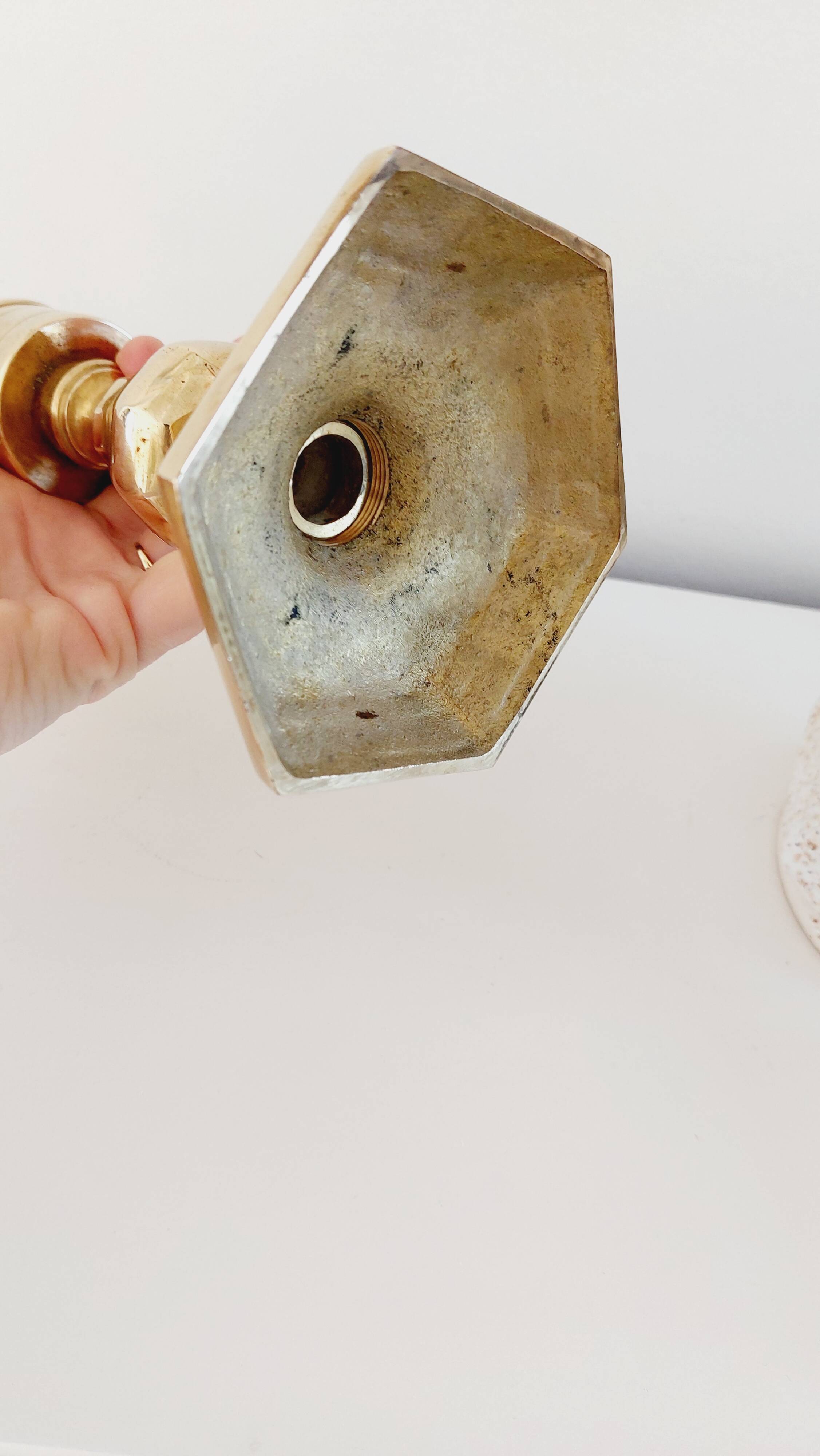 Vintage brass candle holder
