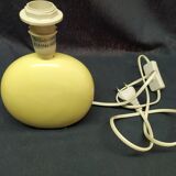 Beige porcelain round bedside lamp