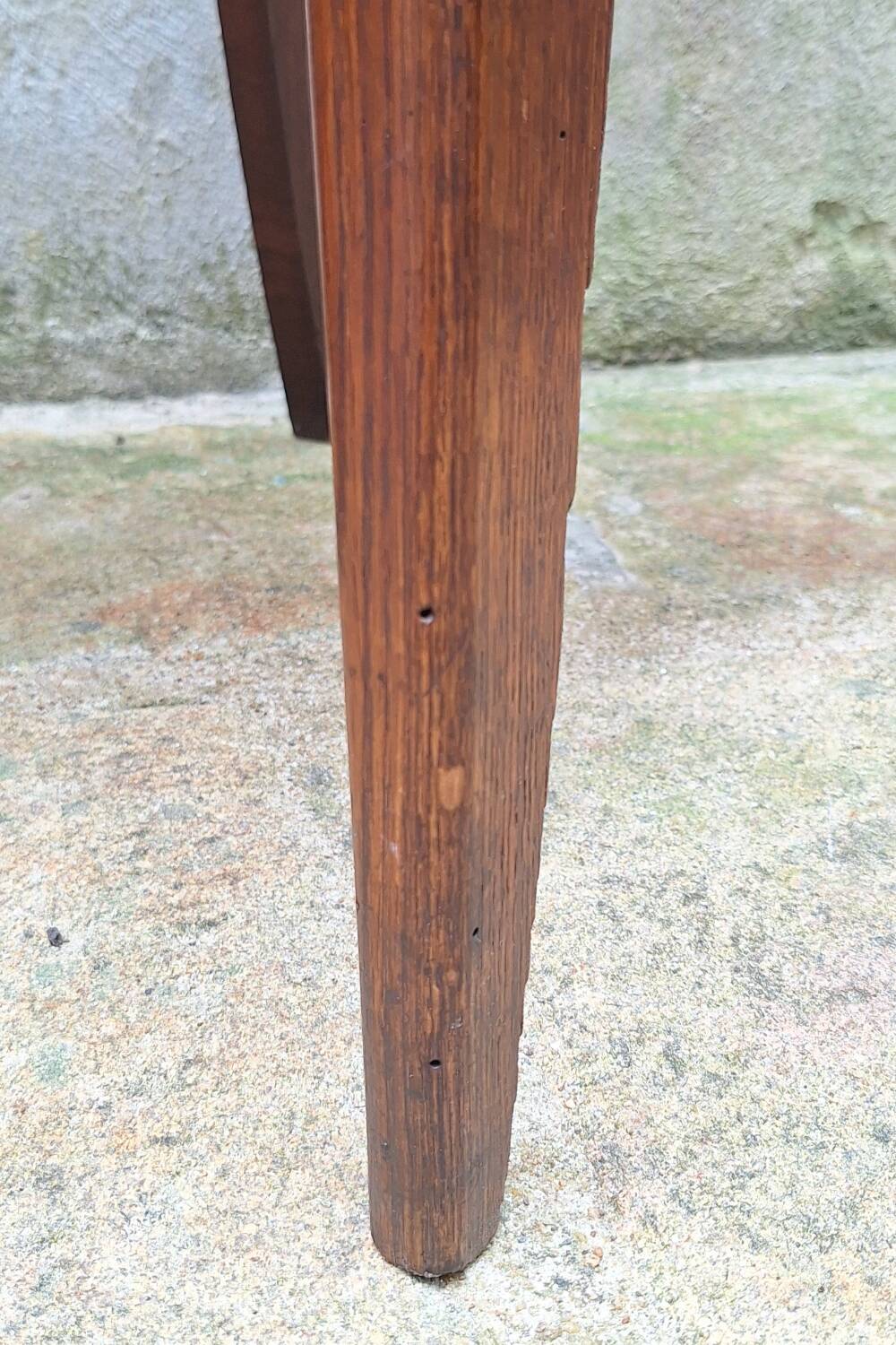 Set of 4 oak and rope chairs