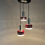 1960's Italian Cascade Metal & Glass Pendant