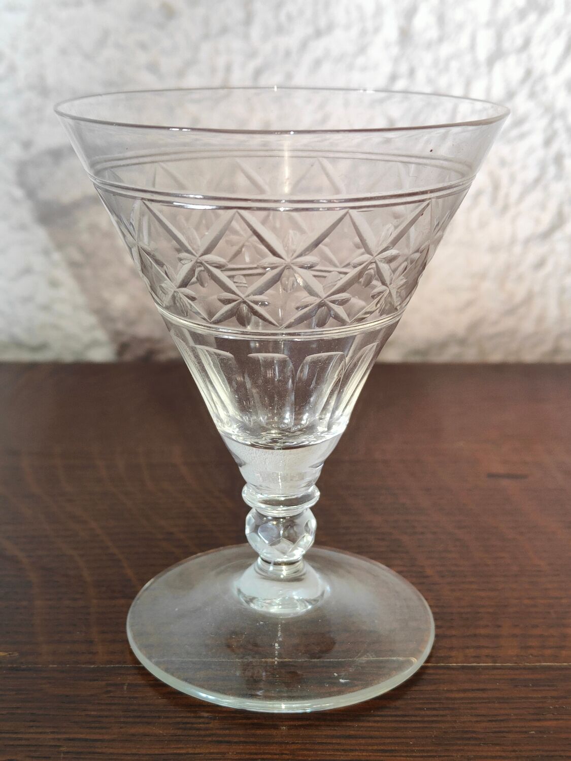 Port carafe in bohemian cut crystal and its 4 Glasses