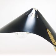 1950s Cosack Cobra black desk or table lamp in brass, mid-century, Stilnovo style.