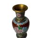 Chine, vase en cloisonné chrysanthèmes début XXème
