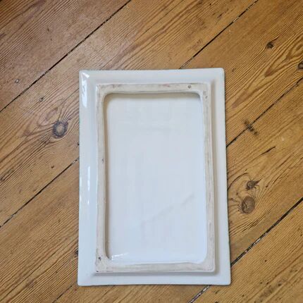 Vintage rectangular ceramic geometric aperitif plate - 1950s