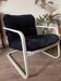 Fauteuil IKEA vintage velours et tube