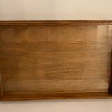 Old wooden and glass tray