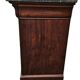 Flamed Mahogany Commode with Veined Black Marble Top
