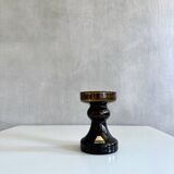 Mid Century candle holder, Ingrid glass candlestick, 60's home decor