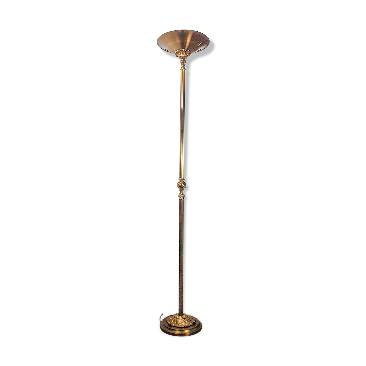 Golden halogen lamppost Louis XV Lucien Gau