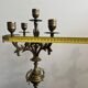 Pair of five-light gilded bronze candelabras, Napoleon III, 19th century.
