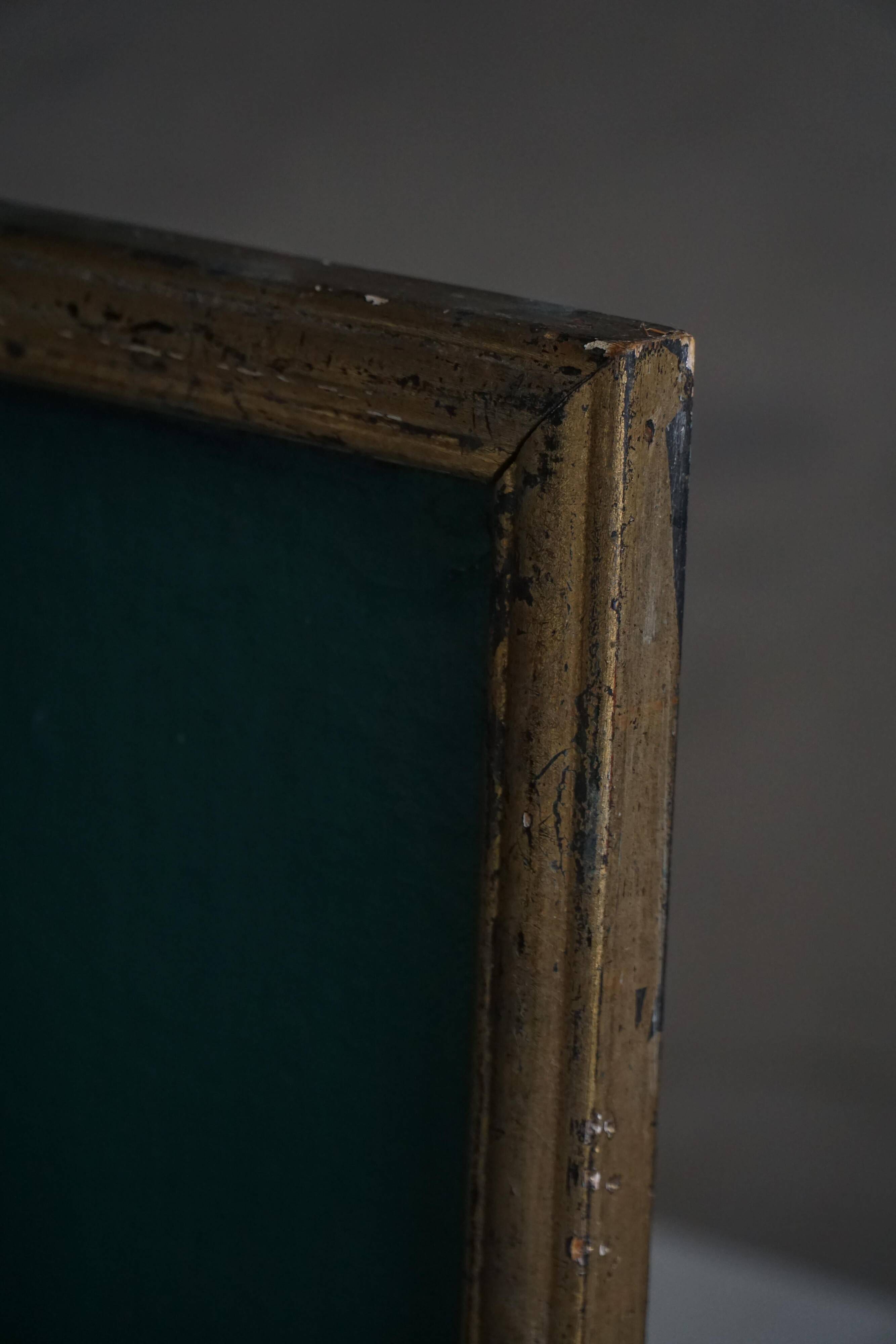 Oil portrait painting on canvas, unknown Danish artist, early 20th century.