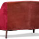 Red velvet sofa