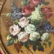Still life with flowers. Oil on panel.