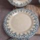 Set of 6 antique flat plates Gien – Terre de Fer – Bengal model