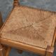 Set of 4 Razorblade bar stools in solid oak, 1960s.