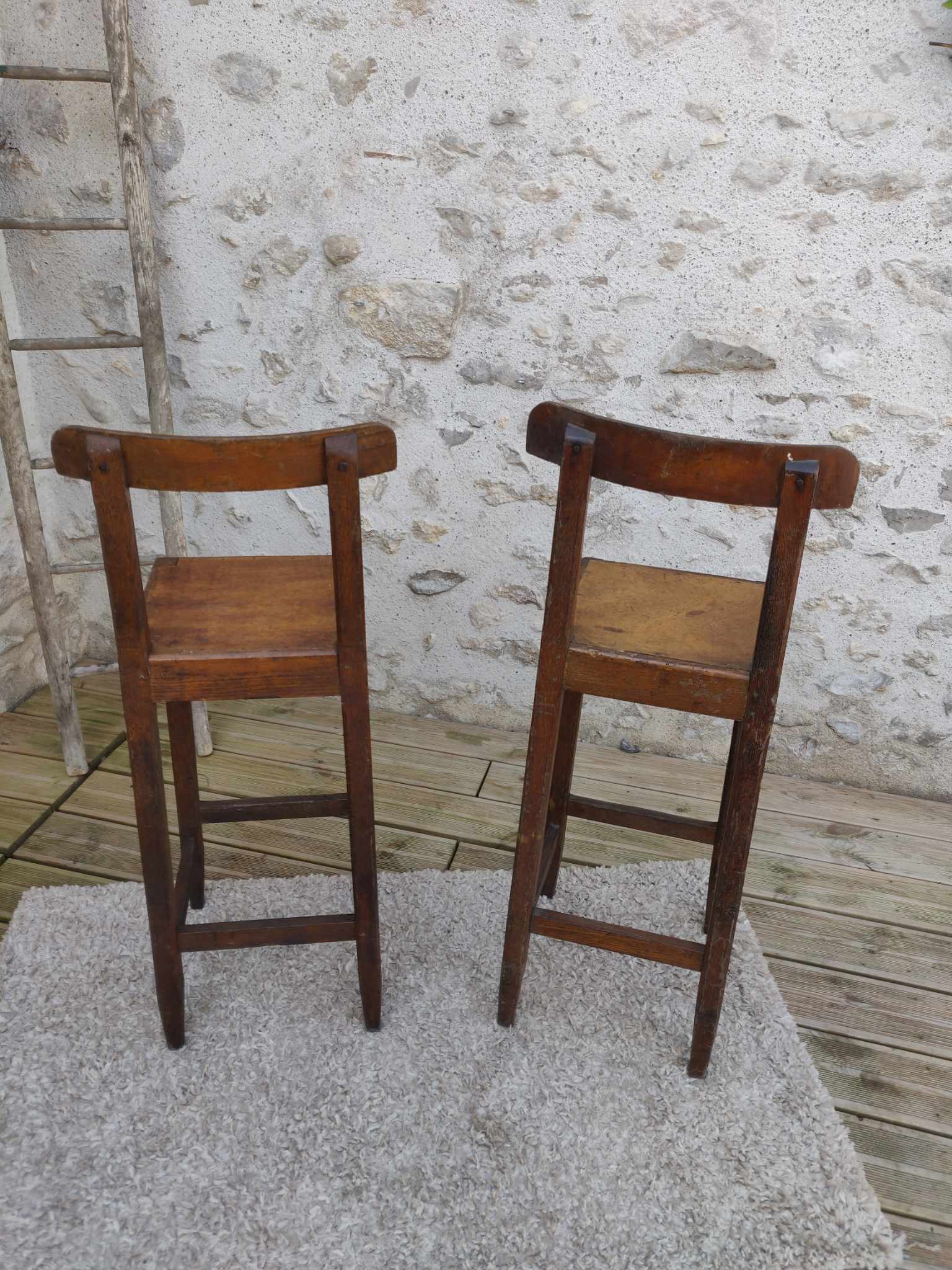 Antique bistro high chairs