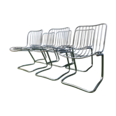 Set of vintage metal chairs