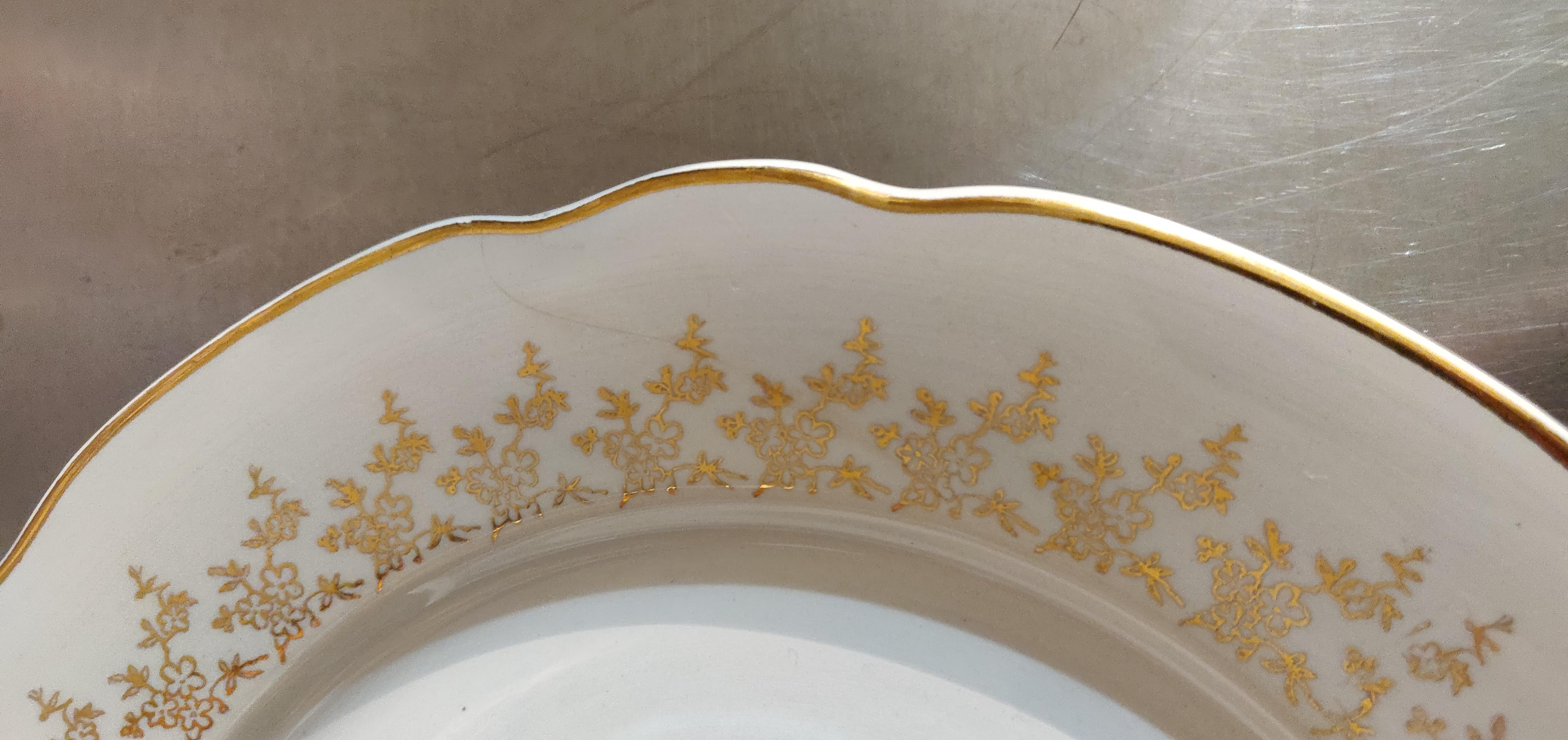 12 assiettes plates Digoin et Sarguemines Pampelune