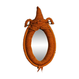 Miroir corde "Licol" 1950s 65x37cm