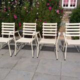 4 garden armchairs