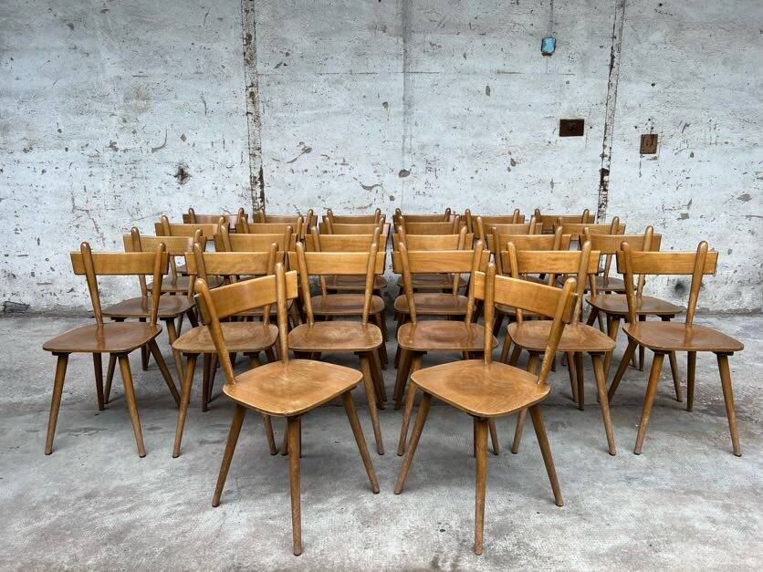 Set of 26 vintage Scandinavian design bistro chairs from 1960
