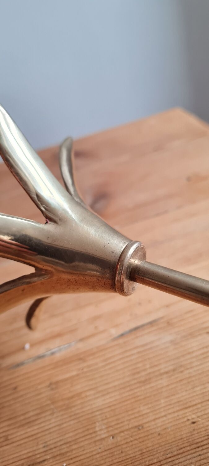 Brass flower candle holder