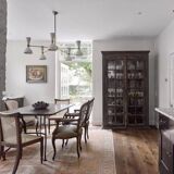 Italian chandelier in the 50s style - 5 arms and 10 lights - ceiling light